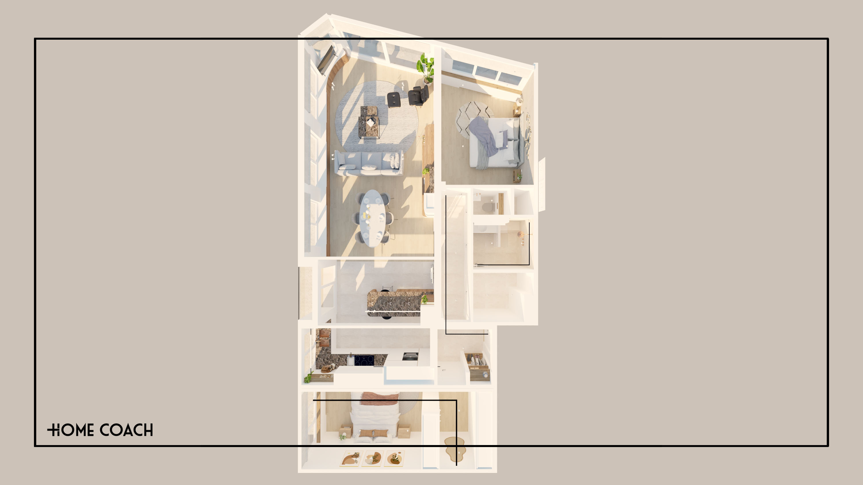 Totaalrenovatie appartement - Roeselare 3D visualisate 6