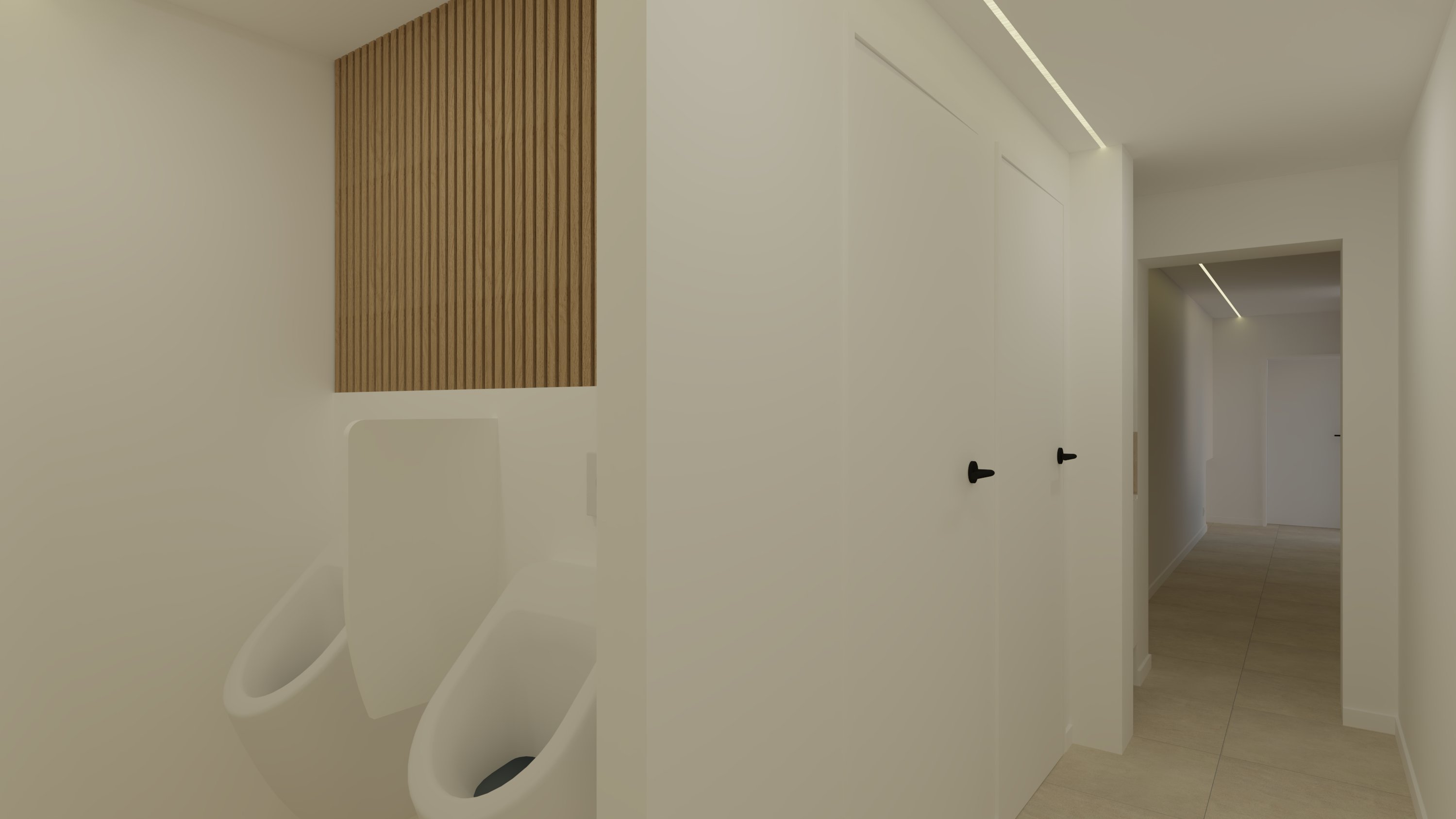 Sanitaire ruimte café - Lichtervelde 3D visualisate 3