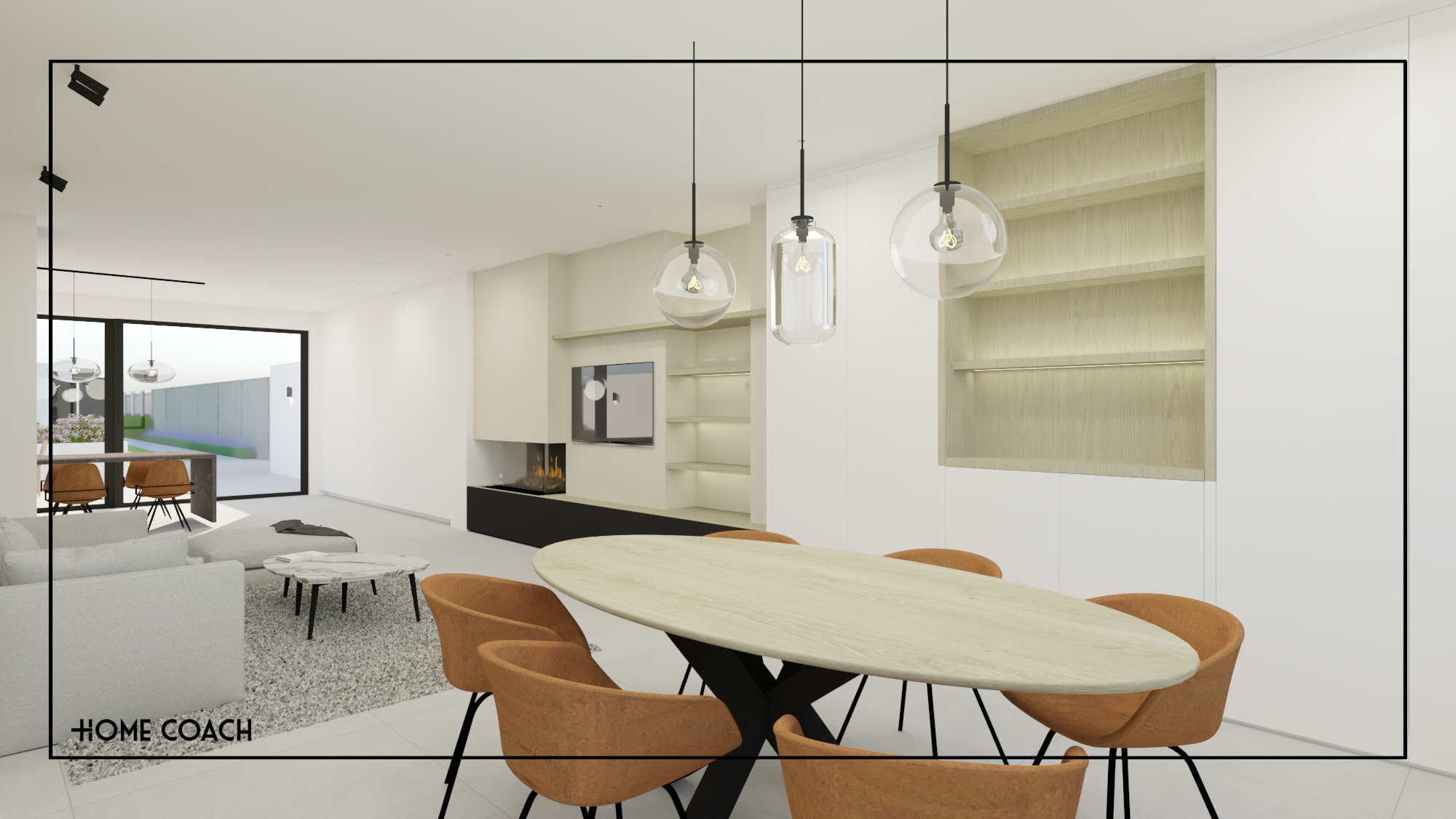 Totaalrenovatie woning - Wevelgem 3D visualisate 2